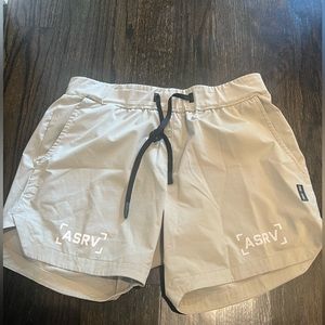 ASRV 5” medium tan workout shorts, perfect condition